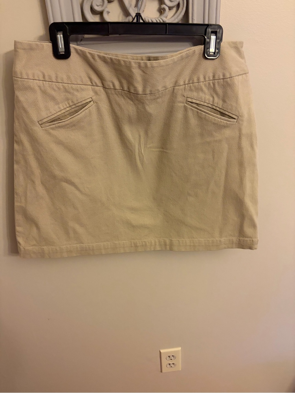 GAP Beige Mini Skirt with Front Welt Pockets